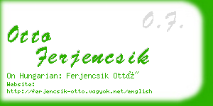 otto ferjencsik business card